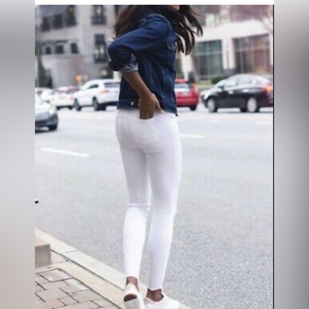NWT SPANX DISTRESSED SKINNY White JEANS XL 14-16